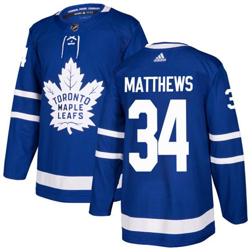 Adidas Toronto Maple Leafs 34 Auston Matthews Blue Home Authentic Stitched Youth NHL Jersey